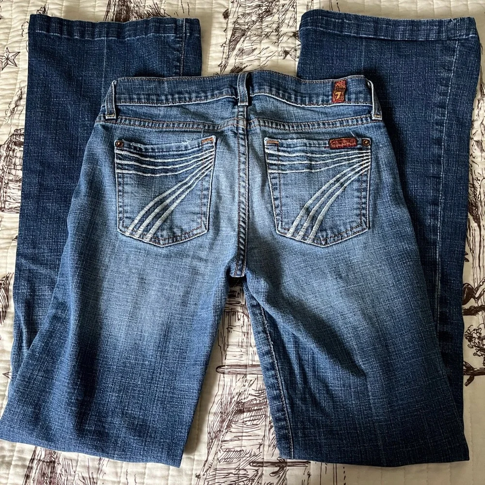 7 For All Mankind Women’s Boot Cut Jeans - Blue - Picture 2 of 3